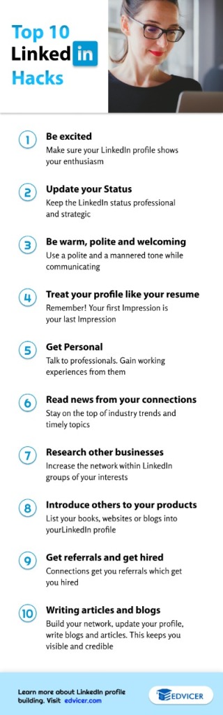 top 10 LinkedIn hacks. LinkedIn growth hacking. How to make the most out of your LinkedIn account.